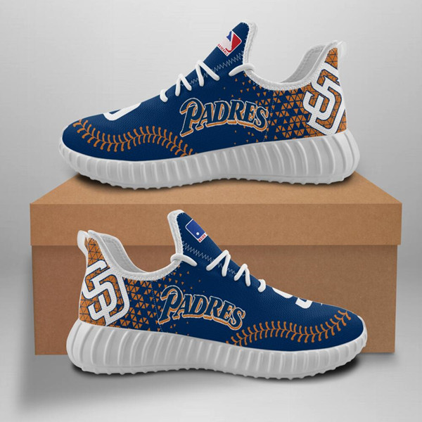 Men's San Diego Padres Mesh Knit Sneakers/Shoes 004